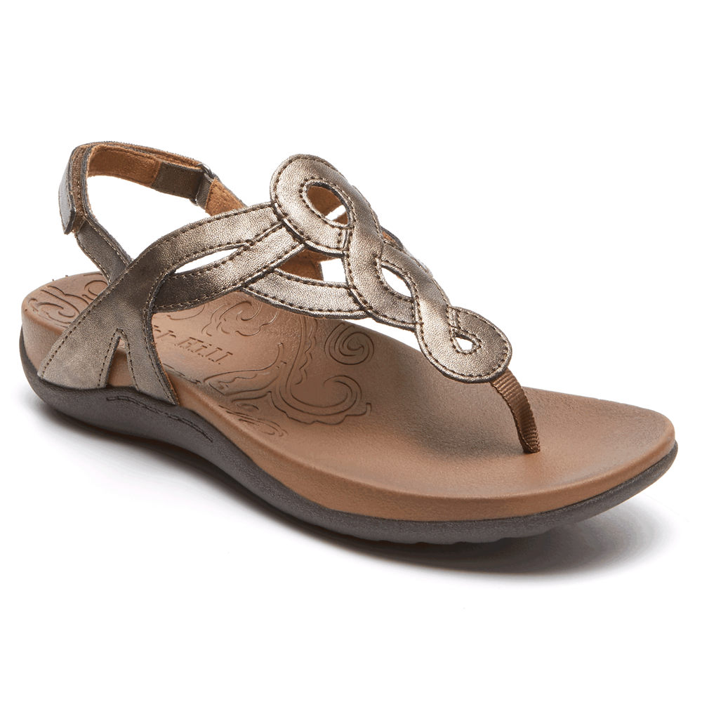 Rockport Womens Ramona - Sandals Dark Brown - ZEQ280794